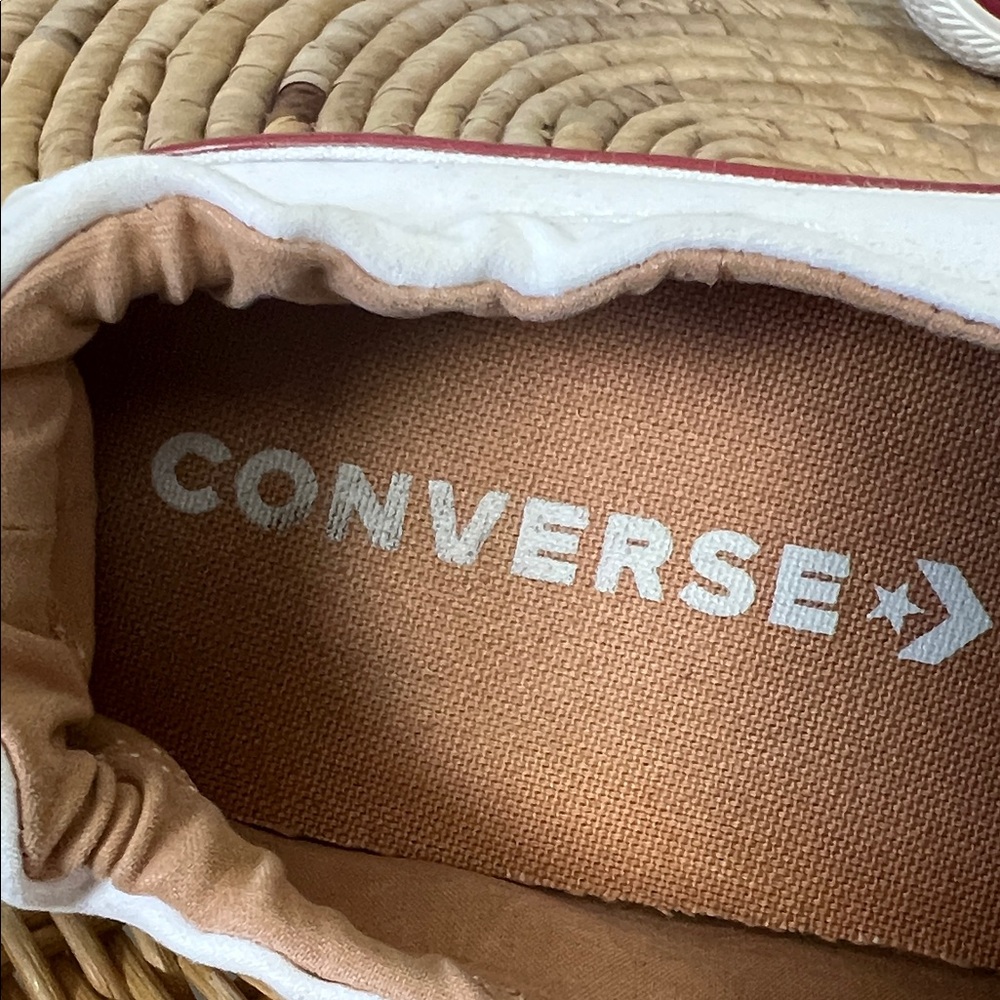 CONVERSE • All Star Shoreline White Sneakers Tan Laces 8 - Picture 7 of 9